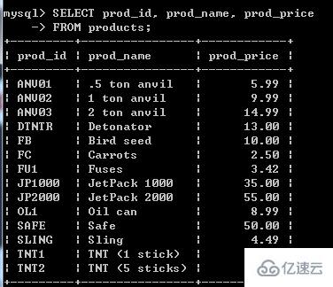 MySQL中检索数据的示例分析