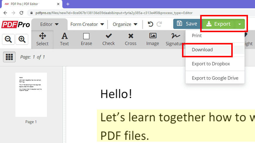 突出显示 PDF 中的文本