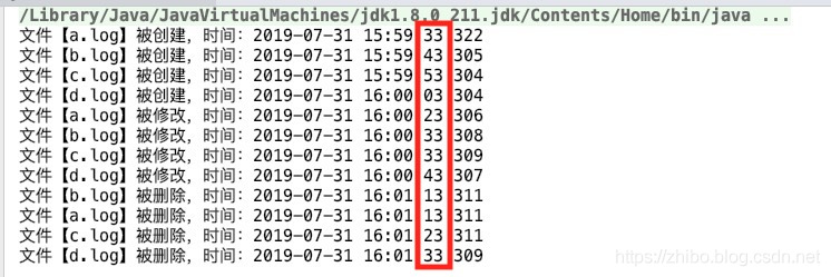 java.nio.file.WatchService 实时监控文件变化的示例代码