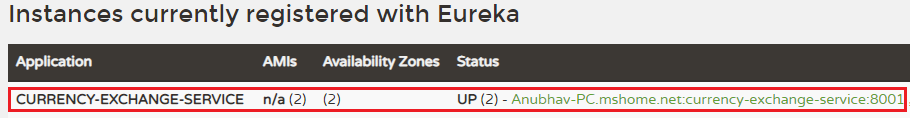 将微服务连接到Eureka命名服务器